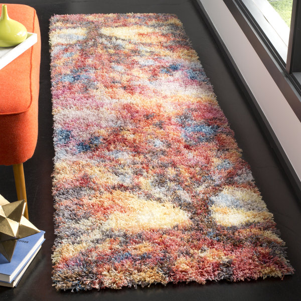 Ebern Designs Delma Floral Rust/Blue Area Rug & Reviews Wayfair